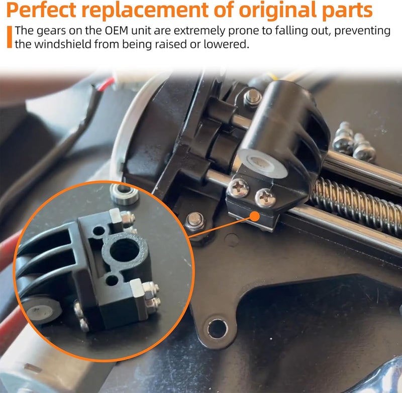 Foruly 2882222 Upgrade Aluminum Windshield Motor Gear Front with Electric Windshield for Indian Motorcycles for Indian Challenger 2020-2022 Indian Chieftain 2018-2022 Indian Roadmaster 2018-2022 - Image 2